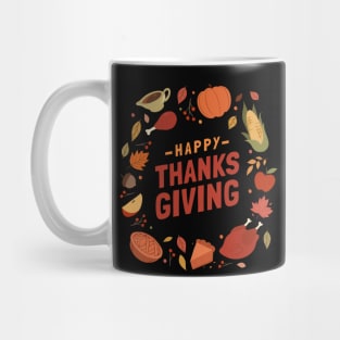 Happy Thanksgiving Blessed and Grateful Mug